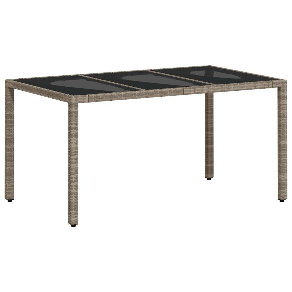 8721102490651_g_en_hd_2 vidaXL 5 Piece Garden Dining Set with Cushions Light Grey Poly Rattan and Glass - Image 4