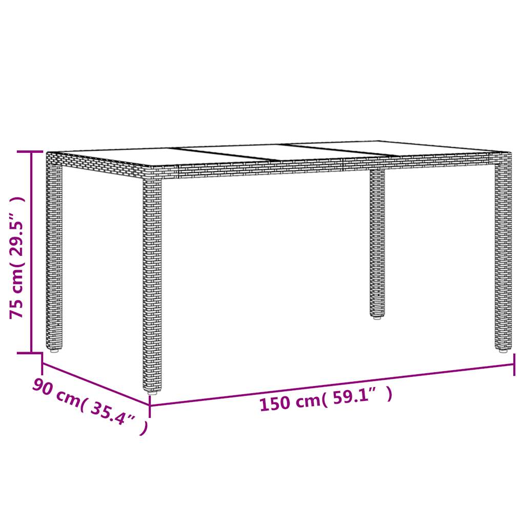 8721102490651_g_en_hd_7 vidaXL 5 Piece Garden Dining Set with Cushions Light Grey Poly Rattan and Glass - Image 9