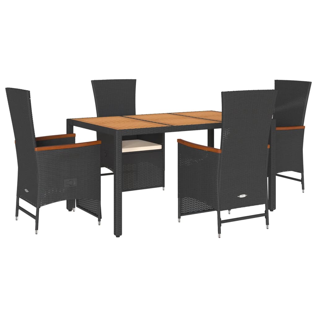 8721102492549_a_en_hd_1 vidaXL 5 Piece Garden Dining Set with Cushions Black Poly Rattan - Image 2