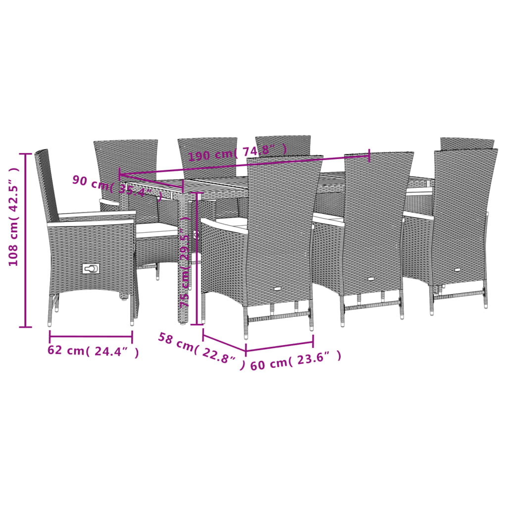 8721102492655_g_en_hd_3 vidaXL 9 Piece Garden Dining Set with Cushions Black Poly Rattan - Image 5