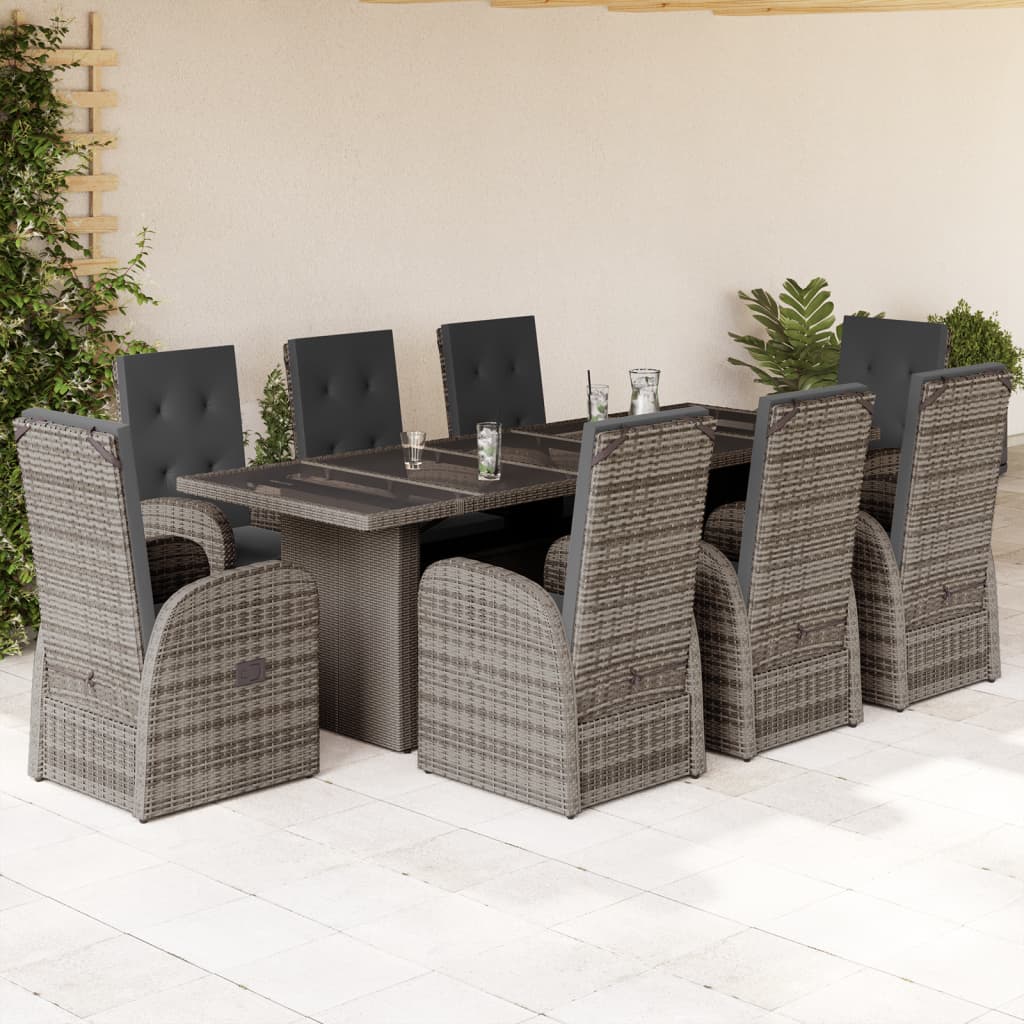 8721102493430_m_en_hd_1 vidaXL 9 Piece Garden Dining Set with Cushions Grey Poly Rattan - Image 1