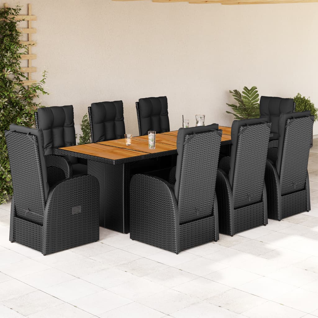 8721102493782_m_en_hd_1 vidaXL 9 Piece Garden Dining Set with Cushions Black Poly Rattan - Image 1