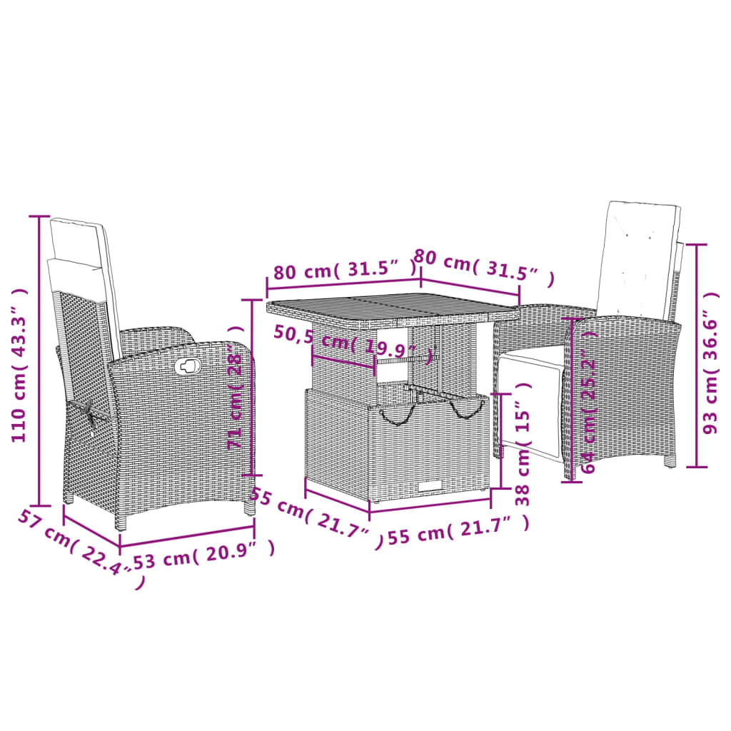 8721102499586_g_en_hd_6 vidaXL 3 Piece Garden Dining Set with Cushions Black Poly Rattan - Image 8