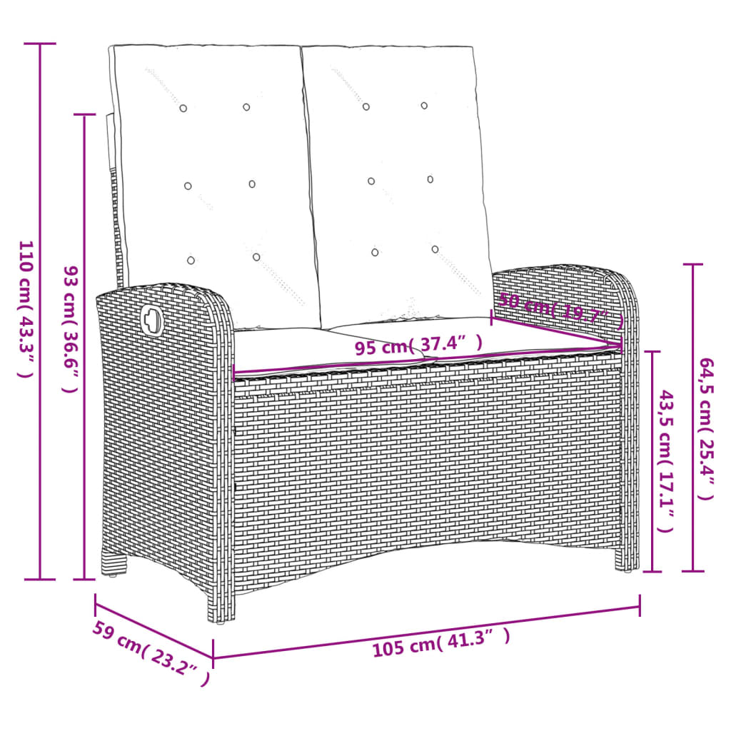 8721102499623_g_en_hd_7 vidaXL 2 Piece Garden Dining Set with Cushions Black Poly Rattan - Image 9