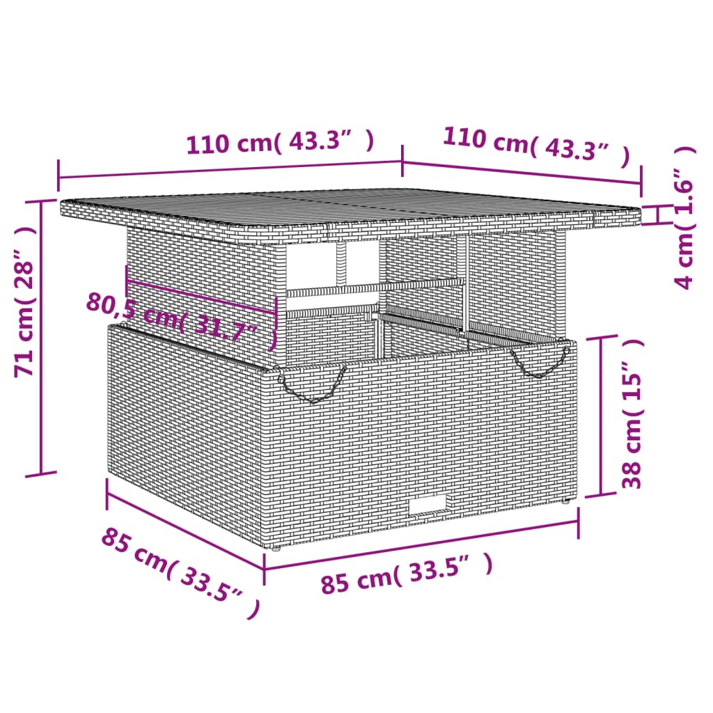 8721102499623_g_en_hd_8 vidaXL 2 Piece Garden Dining Set with Cushions Black Poly Rattan - Image 10