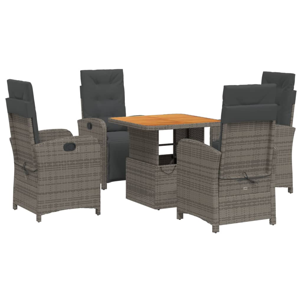 8721102499715_a_en_hd_1 vidaXL 5 Piece Garden Dining Set with Cushions Grey Poly Rattan - Image 2
