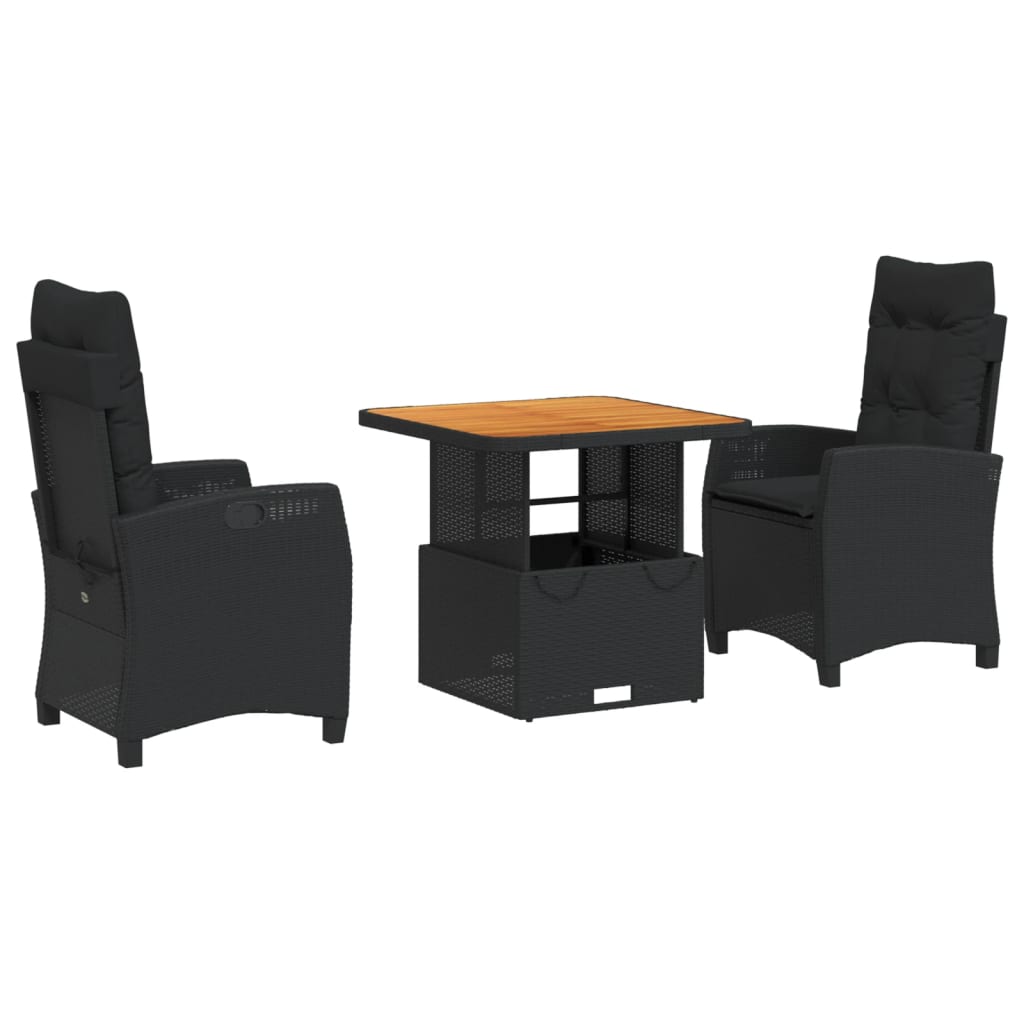 8721102500169_a_en_hd_1 vidaXL 3 Piece Garden Dining Set with Cushions Black Poly Rattan - Image 2