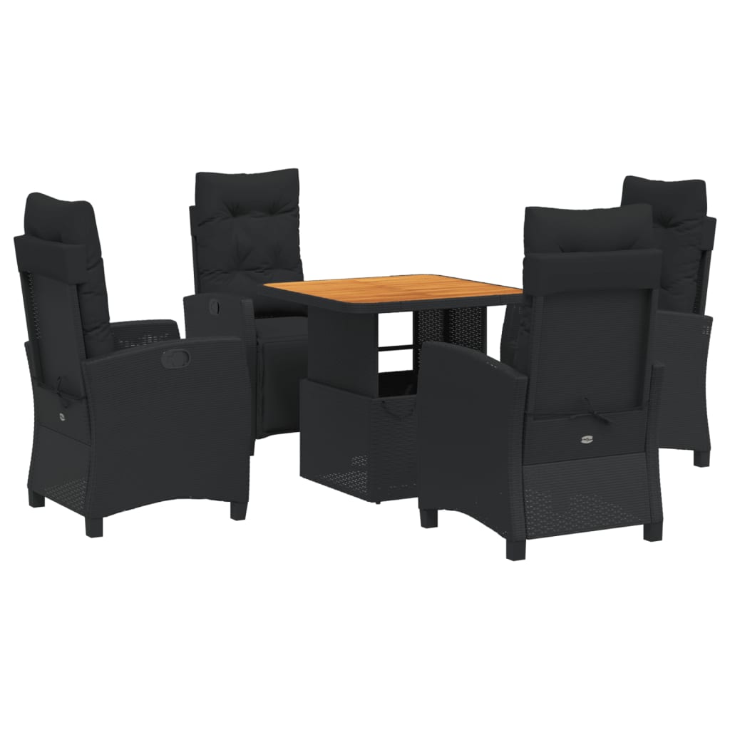 8721102500190_a_en_hd_1 vidaXL 5 Piece Garden Dining Set with Cushions Black Poly Rattan - Image 2