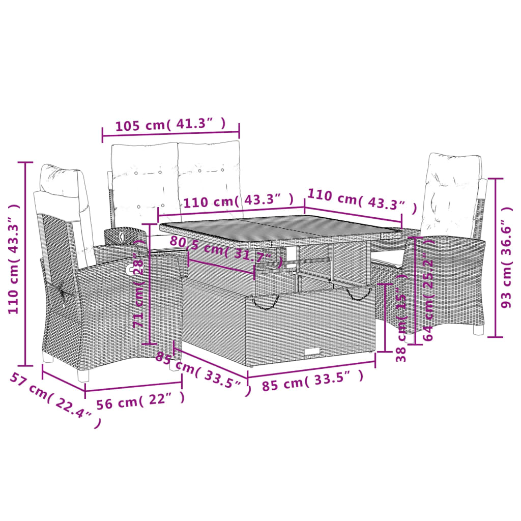 8721102500237_g_en_hd_7 vidaXL 4 Piece Garden Dining Set with Cushions Black Poly Rattan - Image 9