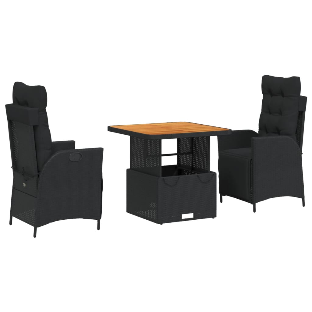 8721102500787_a_en_hd_1 vidaXL 3 Piece Garden Dining Set with Cushions Black Poly Rattan - Image 2