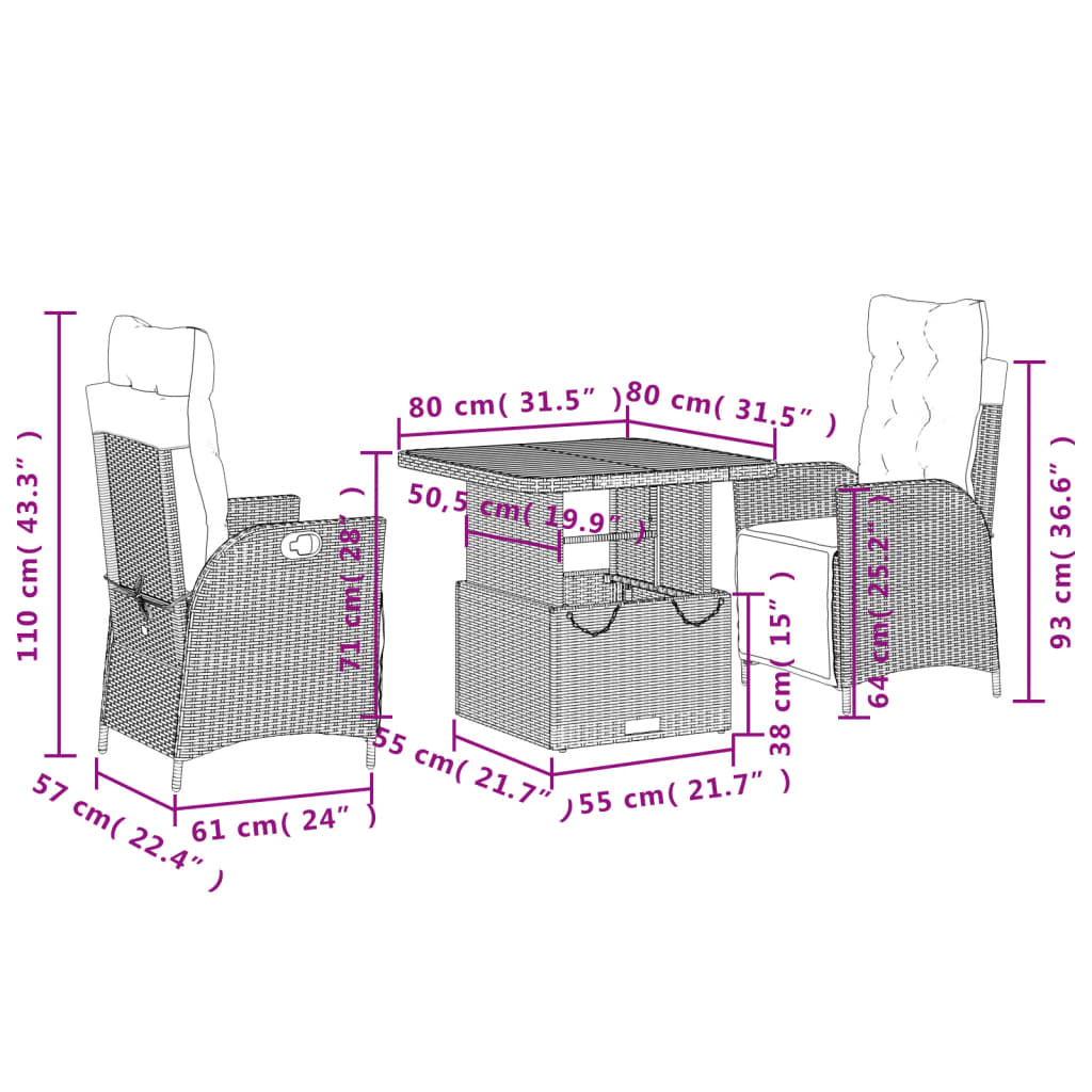 8721102500787_g_en_hd_6 vidaXL 3 Piece Garden Dining Set with Cushions Black Poly Rattan - Image 8