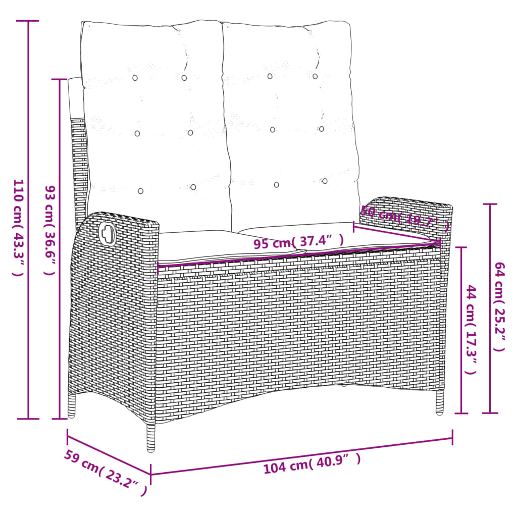 8721102500824_g_en_hd_8 vidaXL 2 Piece Garden Dining Set with Cushions Black Poly Rattan - Image 10