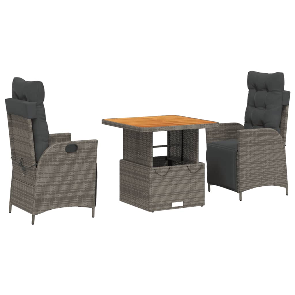 8721102500909_a_en_hd_1 vidaXL 3 Piece Garden Dining Set with Cushions Grey Poly Rattan - Image 2
