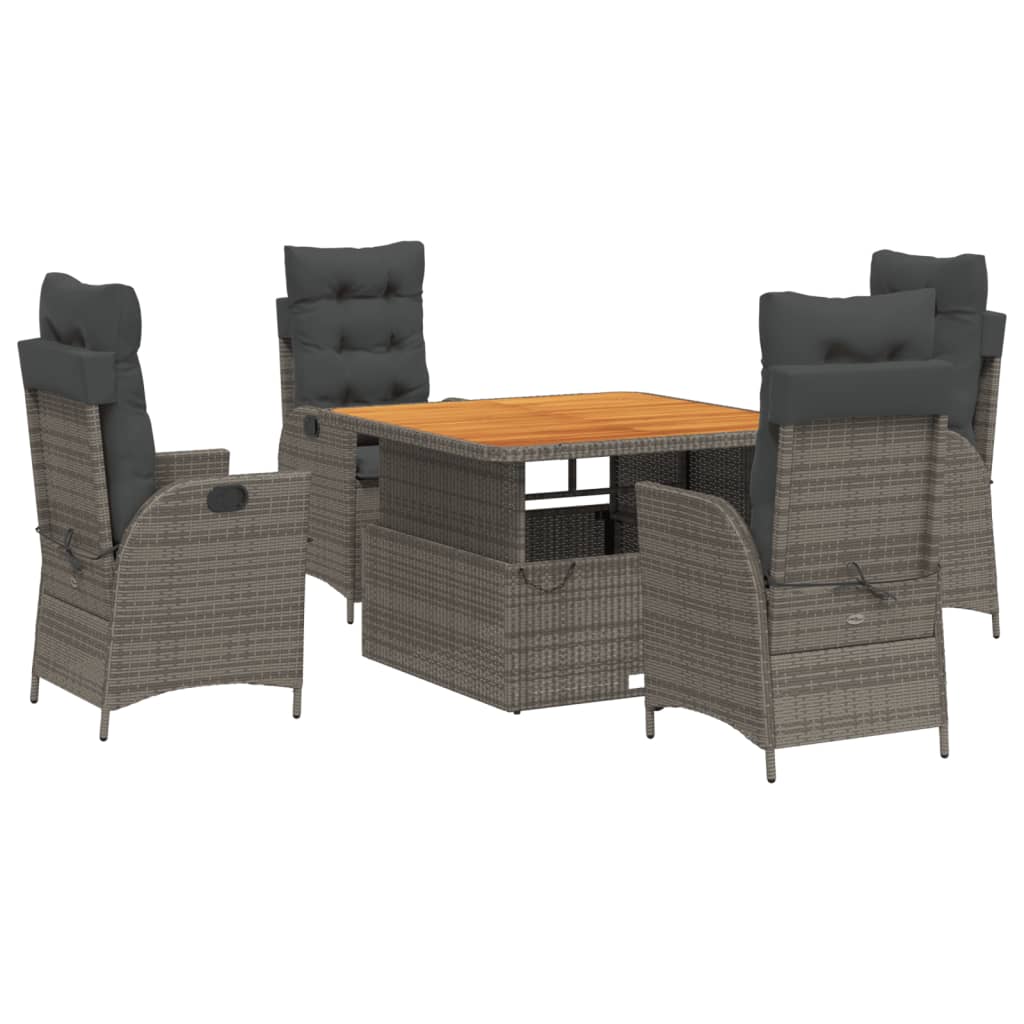 8721102500923_a_en_hd_1 vidaXL 5 Piece Garden Dining Set with Cushions Grey Poly Rattan - Image 2