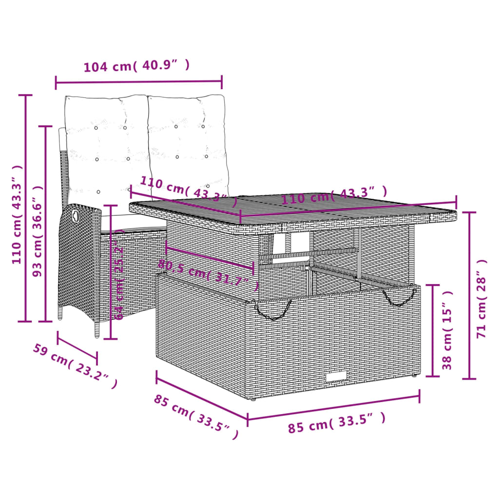 8721102500947_g_en_hd_6 vidaXL 2 Piece Garden Dining Set with Cushions Grey Poly Rattan - Image 8