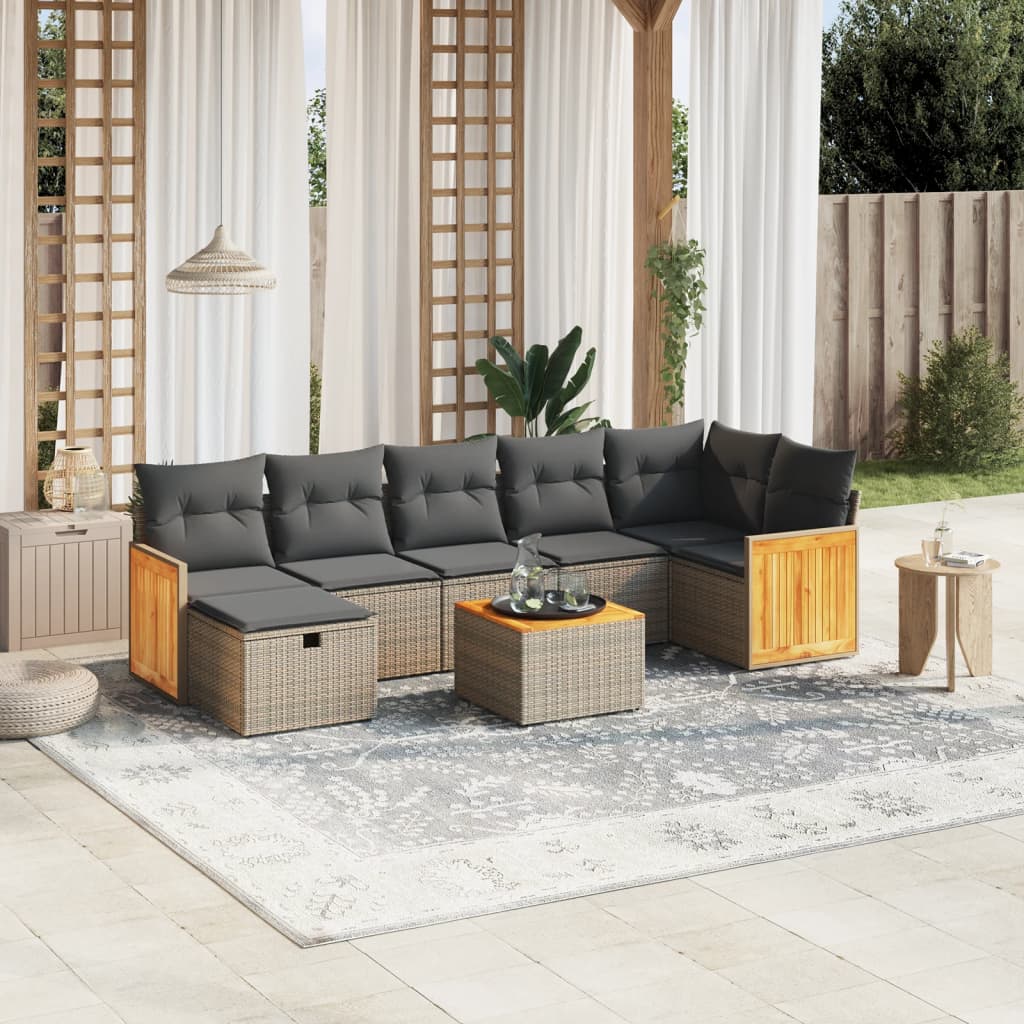 8721102528521_m_en_hd_1 vidaXL 8 Piece Garden Sofa Set with Cushions Grey Poly Rattan - Image 1