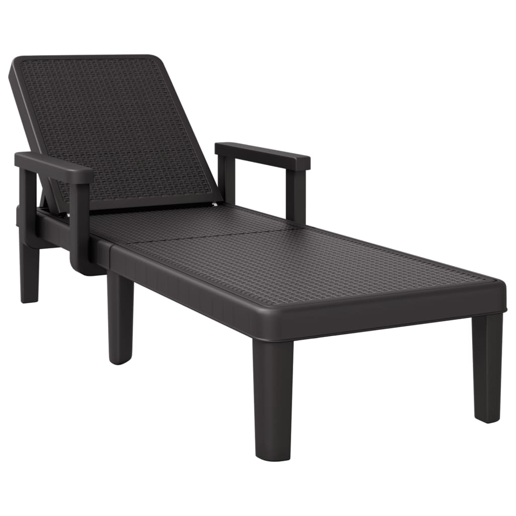8721102554346_a_en_hd_1 vidaXL 4-Way Height Adjustable Sun Lounger 155.5x57x28 cm Polypropylene - Image 2