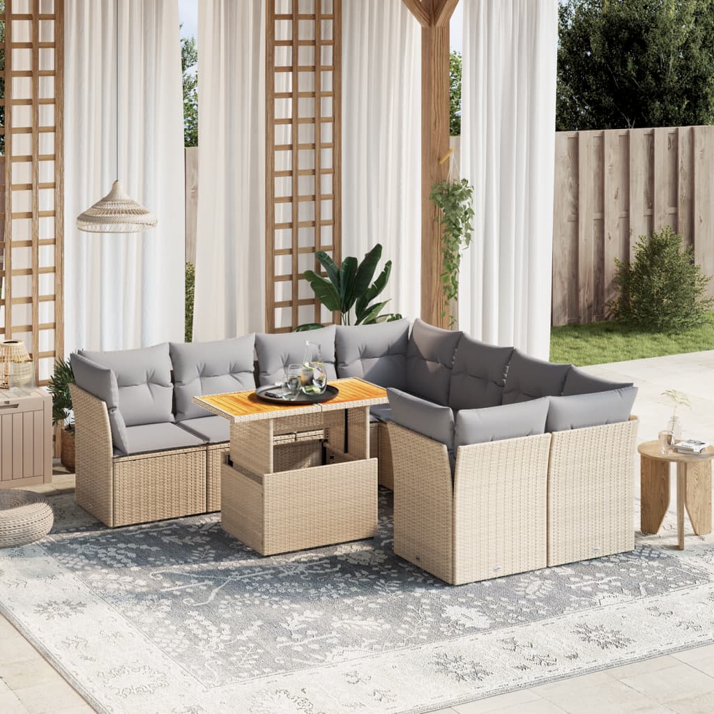 8721102555145_m_en_hd_1 vidaXL 9 Piece Garden Sofa Set with Cushions Beige Poly Rattan - Image 1