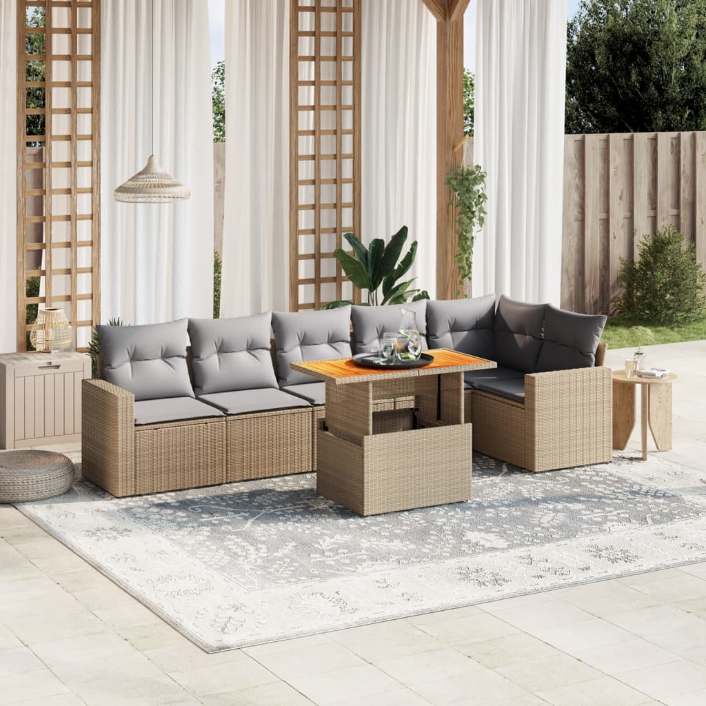 8721102561160_m_en_hd_1 vidaXL 7 Piece Garden Sofa Set with Cushions Beige Poly Rattan - Image 1