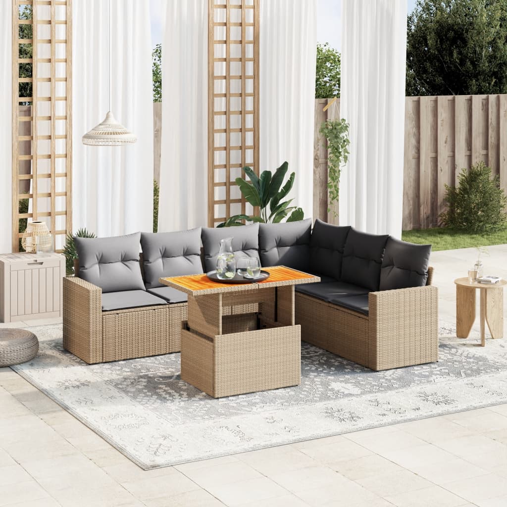 8721102561238_m_en_hd_1 vidaXL 7 Piece Garden Sofa Set with Cushions Beige Poly Rattan - Image 1