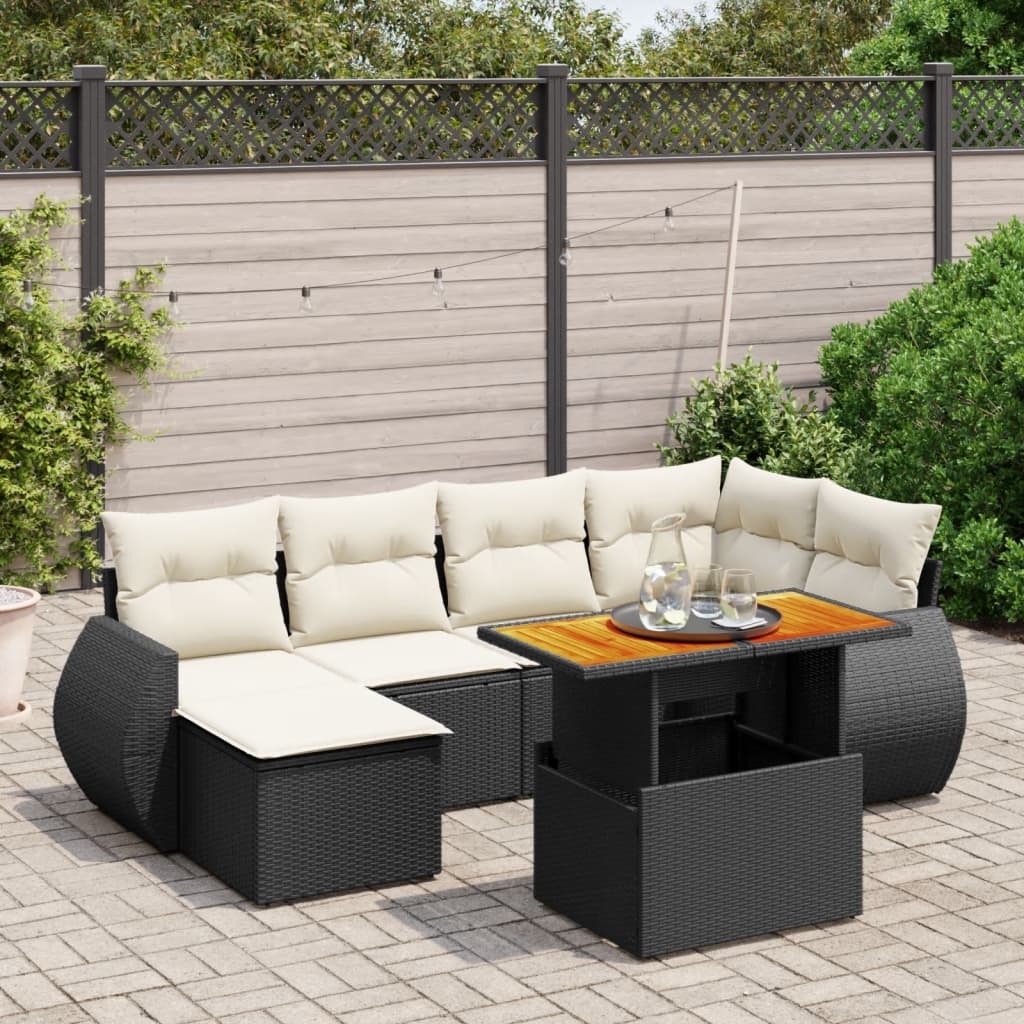 8721102570865_m_en_hd_1 vidaXL 7 Piece Garden Sofa Set with Cushions Black Poly Rattan - Image 1