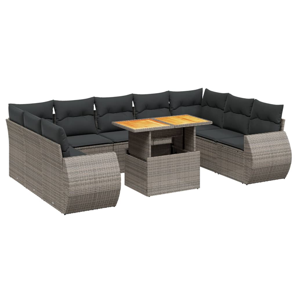 8721102571329_a_en_hd_1 vidaXL 10 Piece Garden Sofa Set with Cushions Grey Poly Rattan - Image 2