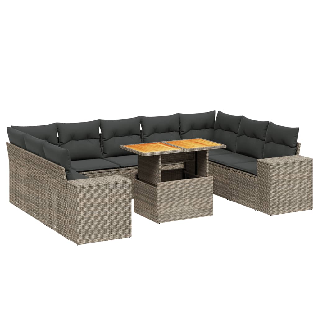 8721102575730_a_en_hd_1 vidaXL 10 Piece Garden Sofa Set with Cushions Grey Poly Rattan - Image 2