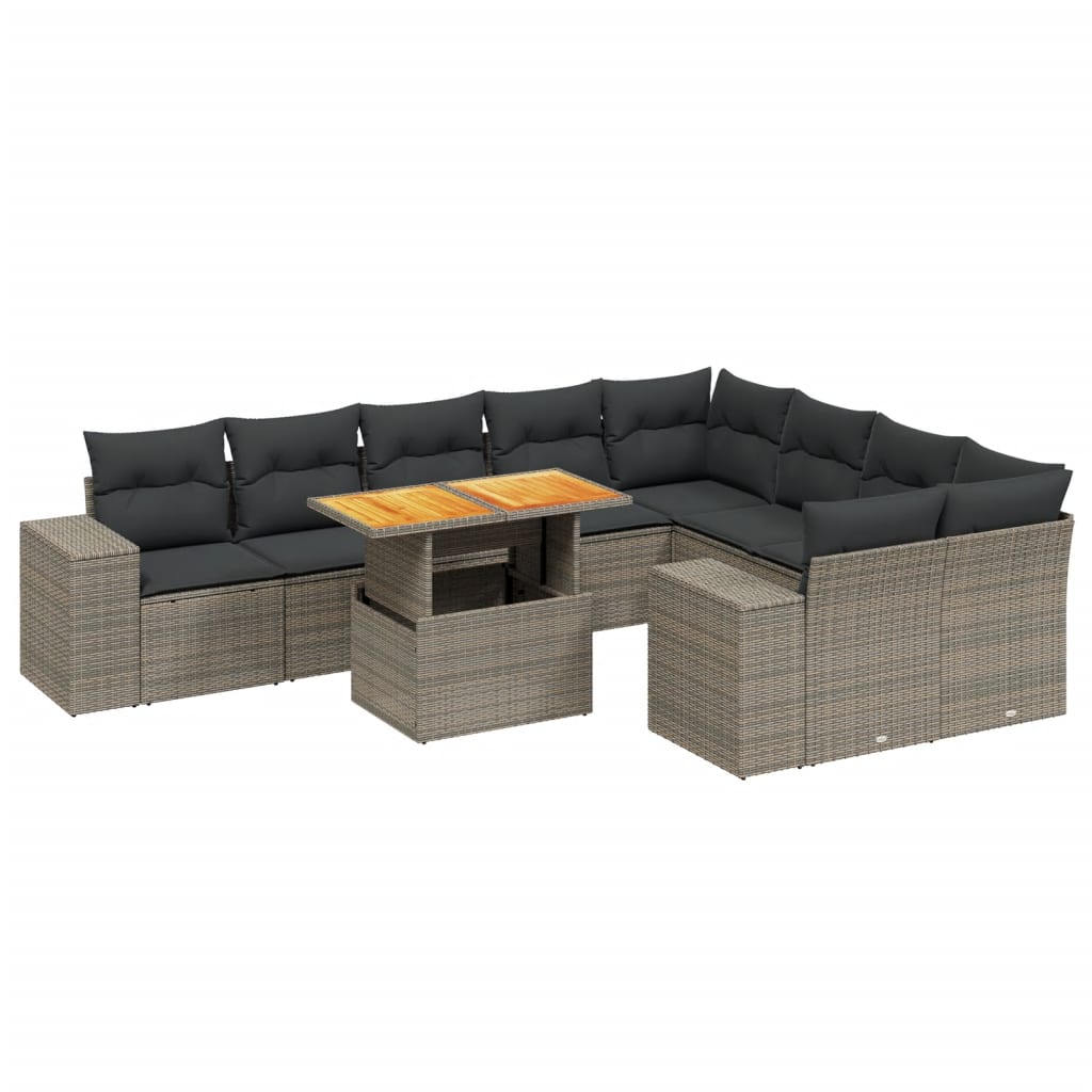 8721102575877_a_en_hd_1 vidaXL 10 Piece Garden Sofa Set with Cushions Grey Poly Rattan - Image 2