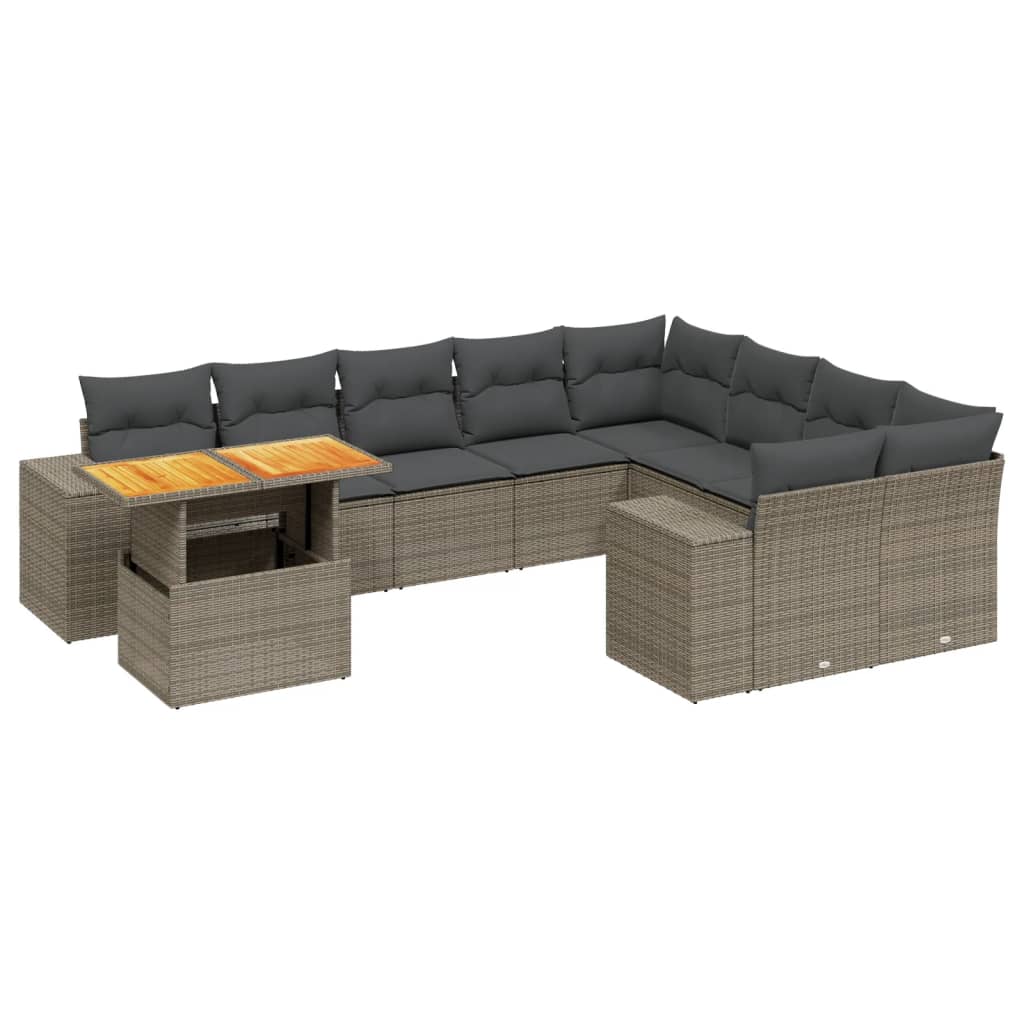 8721102575945_a_en_hd_1 vidaXL 10 Piece Garden Sofa Set with Cushions Grey Poly Rattan - Image 2
