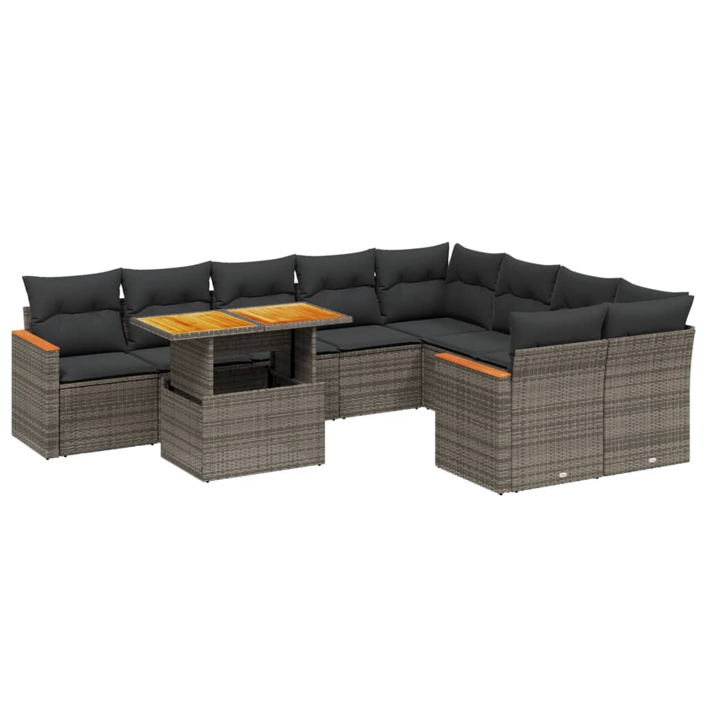 8721102580284_a_en_hd_1 vidaXL 10 Piece Garden Sofa Set with Cushions Grey Poly Rattan - Image 2