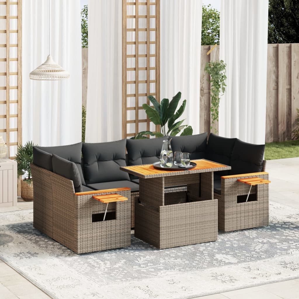 8721102582103_m_en_hd_1 vidaXL 7 Piece Garden Sofa Set with Cushions Grey Poly Rattan - Image 1