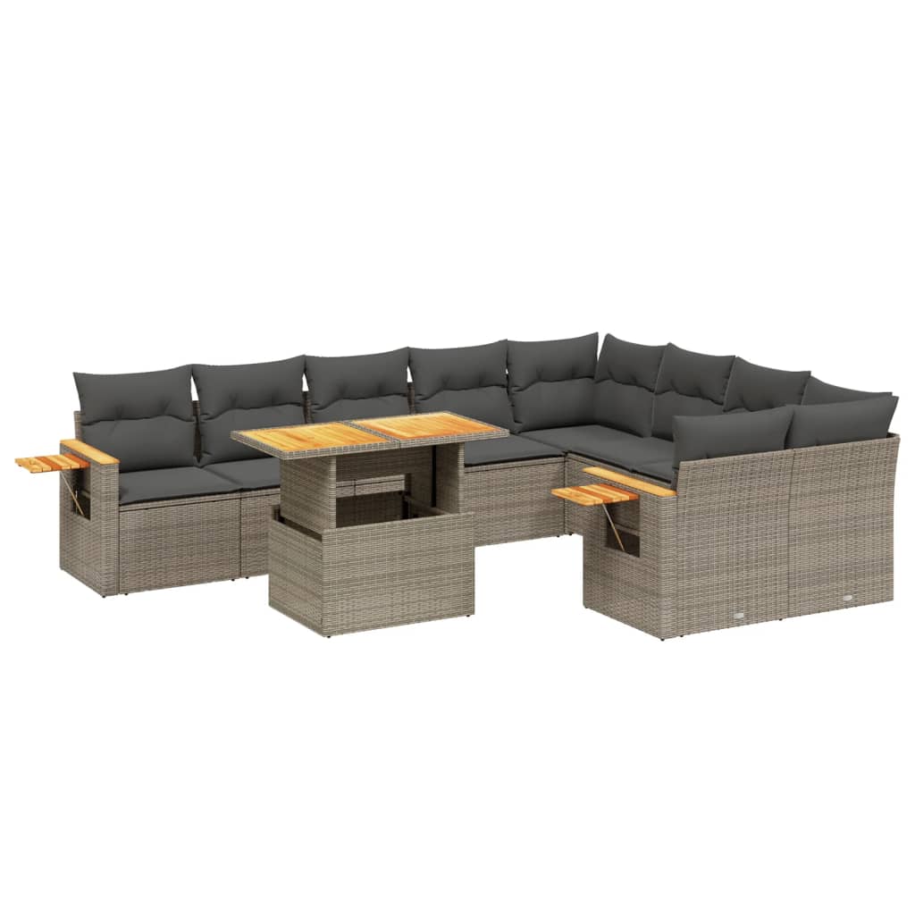 8721102584695_a_en_hd_1 vidaXL 10 Piece Garden Sofa Set with Cushions Grey Poly Rattan - Image 2