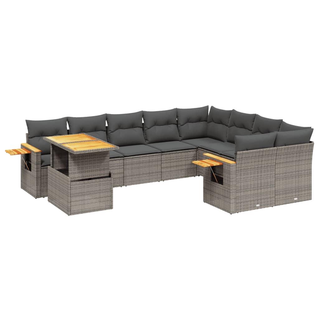 8721102584763_a_en_hd_1 vidaXL 10 Piece Garden Sofa Set with Cushions Grey Poly Rattan - Image 2