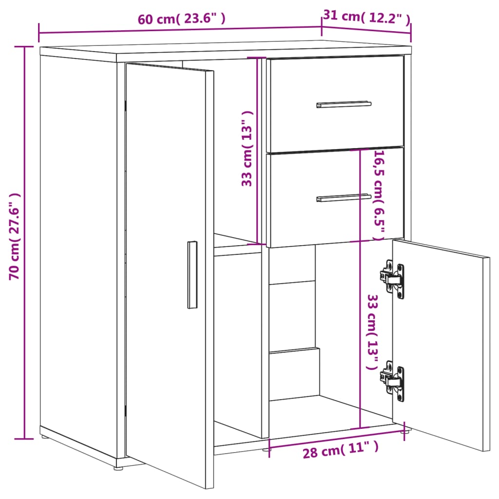 8721102594427_g_en_hd_9 vidaXL Sideboards 2 pcs White 60x31x70 cm Engineered Wood - Image 12