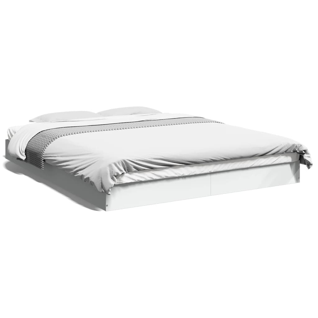 8721102598753_a_en_hd_1 vidaXL Bed Frame without Mattress White 150x200 cm Engineered Wood - Image 2