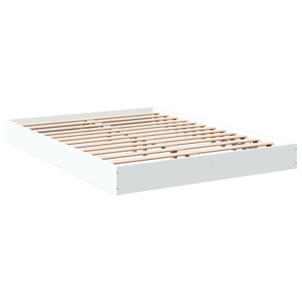 8721102599033_g_en_hd_1 vidaXL Bed Frame without Mattress White 135x190 cm Engineered Wood - Image 3