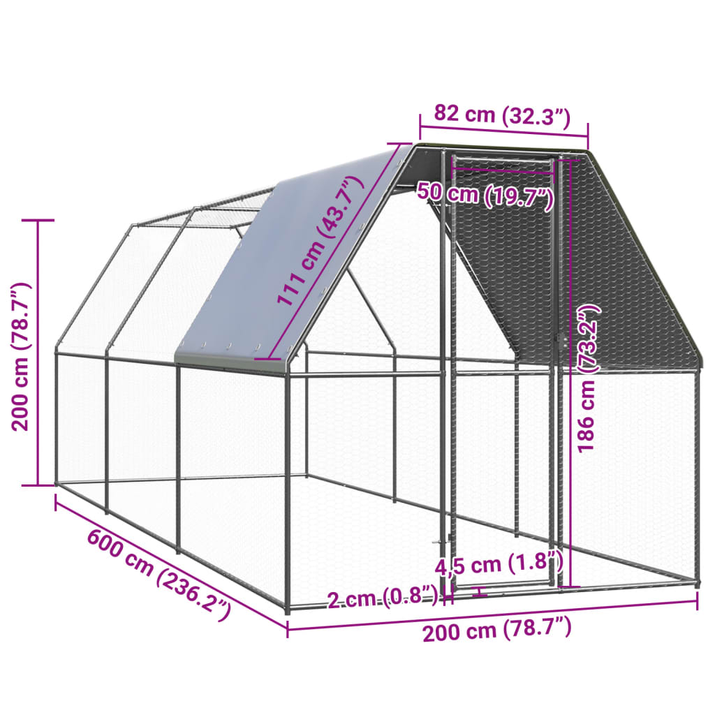 8721102608131_g_en_hd_4 vidaXL Chicken Cage 2x6x2 m Galvanised Steel - Image 5
