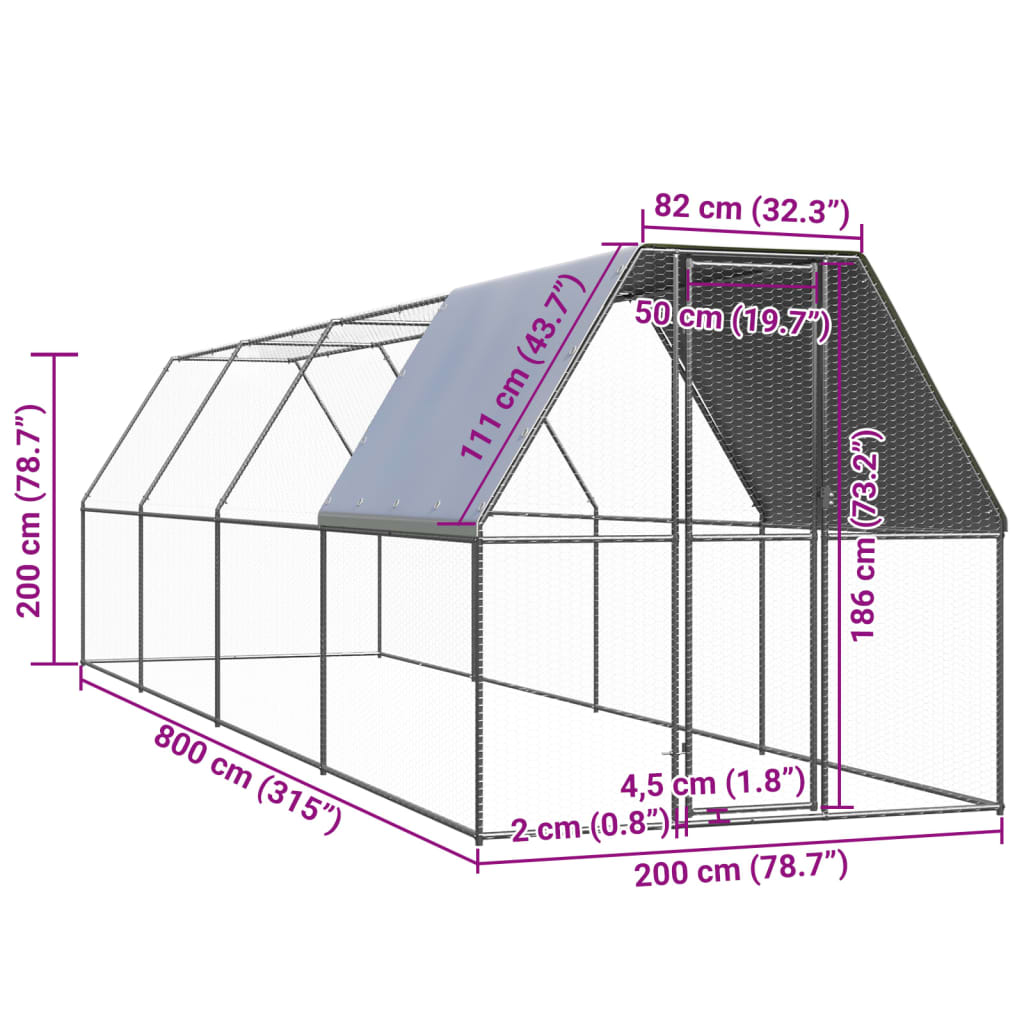 8721102608148_g_en_hd_4 vidaXL Chicken Cage 2x8x2 m Galvanised Steel - Image 5