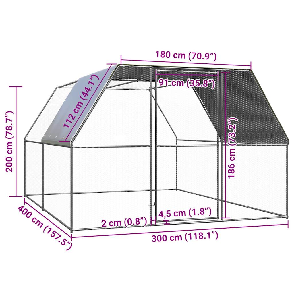 8721102608179_g_en_hd_4 vidaXL Chicken Cage 3x4x2 m Galvanised Steel - Image 5