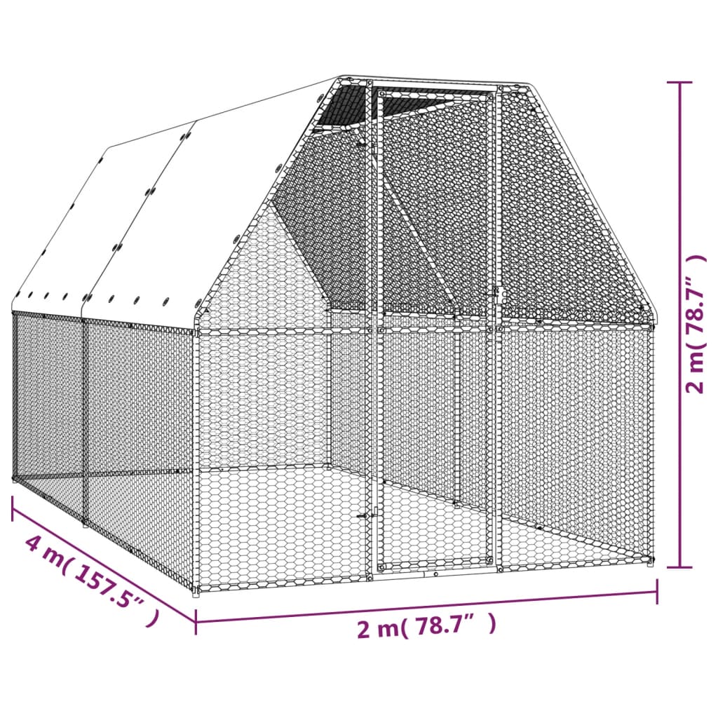 8721102608223_g_en_hd_4 vidaXL Chicken Cage 2x4x2 m Galvanised Steel - Image 5