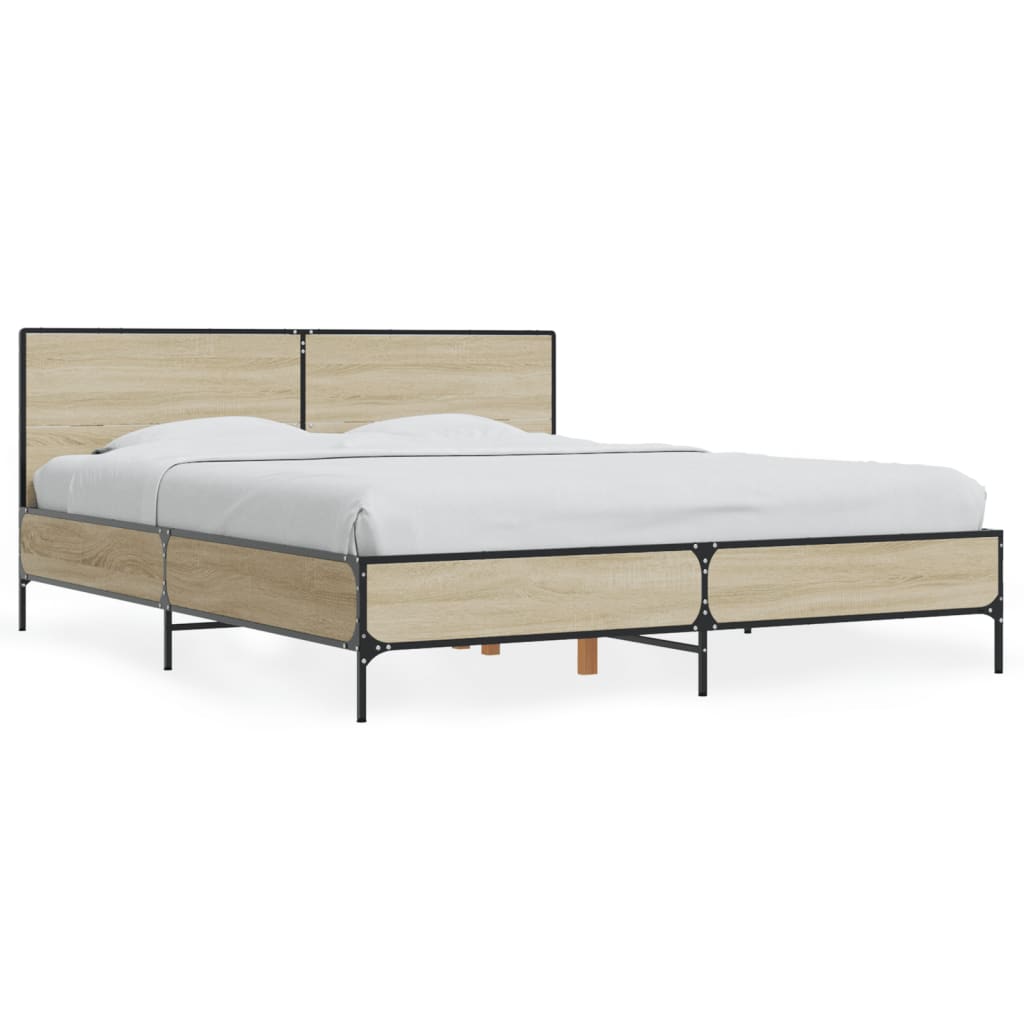 8721102612992_a_en_hd_1 vidaXL Bed Frame without Mattress Sonoma Oak 150x200 cm - Image 2
