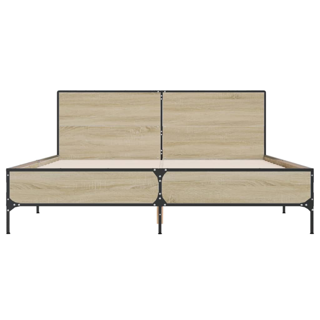 8721102612992_g_en_hd_2 vidaXL Bed Frame without Mattress Sonoma Oak 150x200 cm - Image 4