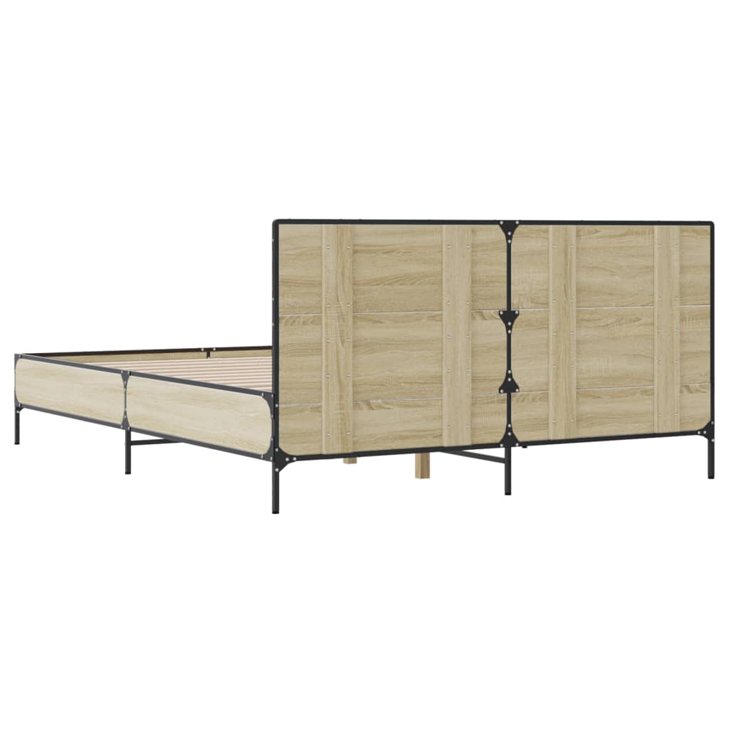 8721102612992_g_en_hd_4 vidaXL Bed Frame without Mattress Sonoma Oak 150x200 cm - Image 6