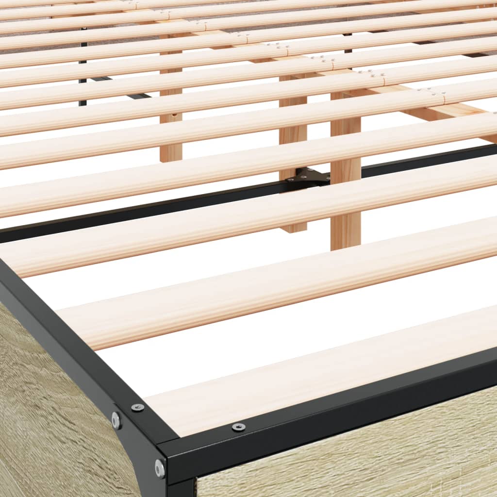 8721102612992_g_en_hd_5 vidaXL Bed Frame without Mattress Sonoma Oak 150x200 cm - Image 7