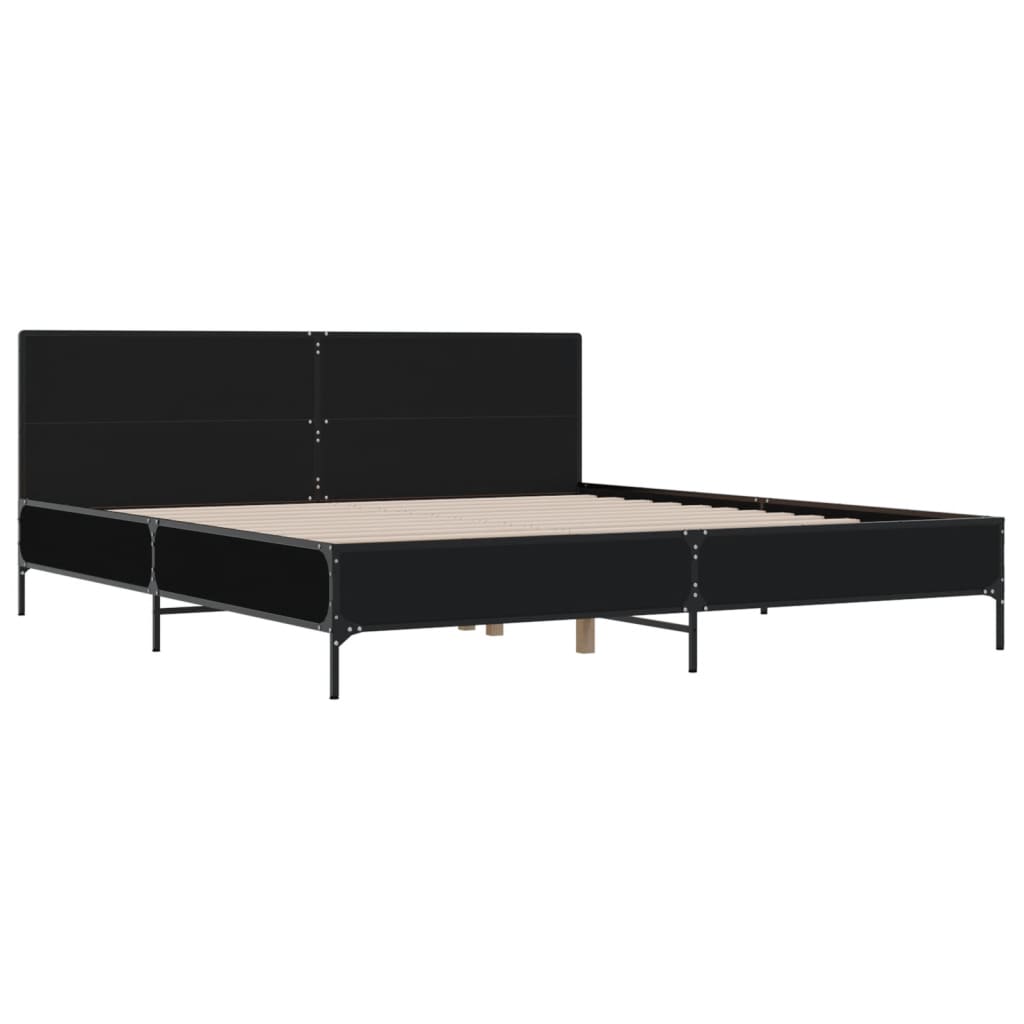8721102613081_g_en_hd_1 vidaXL Bed Frame without Mattress Black 183x203 cm King - Image 3