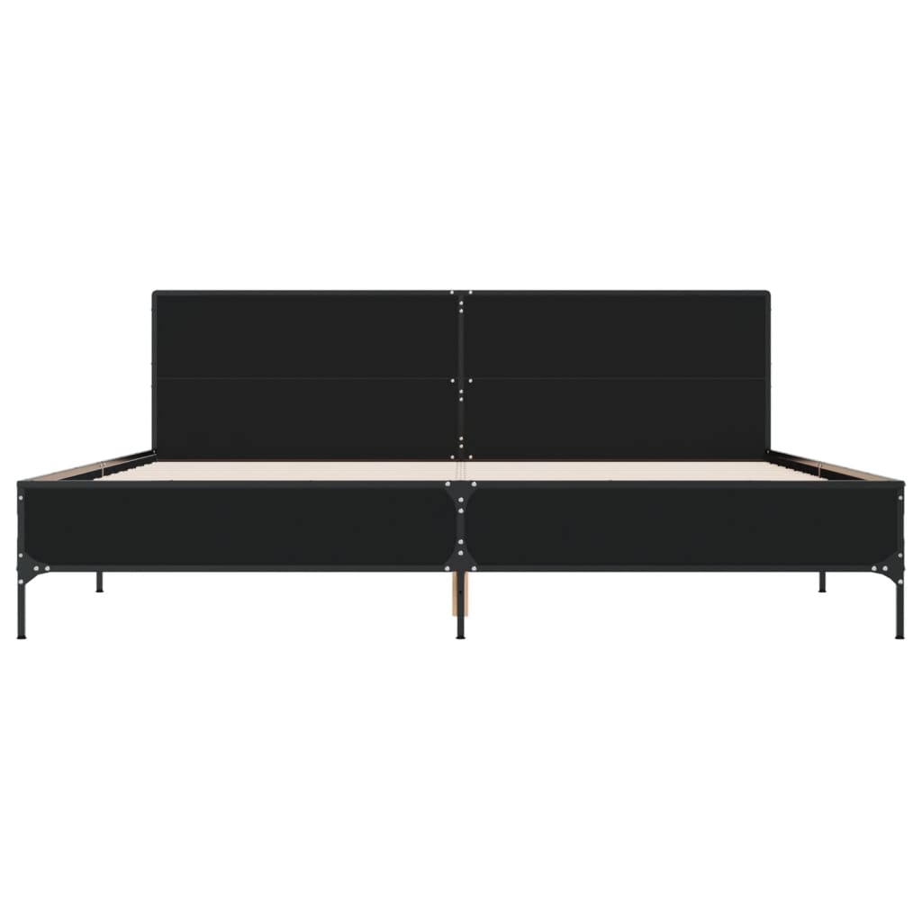 8721102613081_g_en_hd_2 vidaXL Bed Frame without Mattress Black 183x203 cm King - Image 4