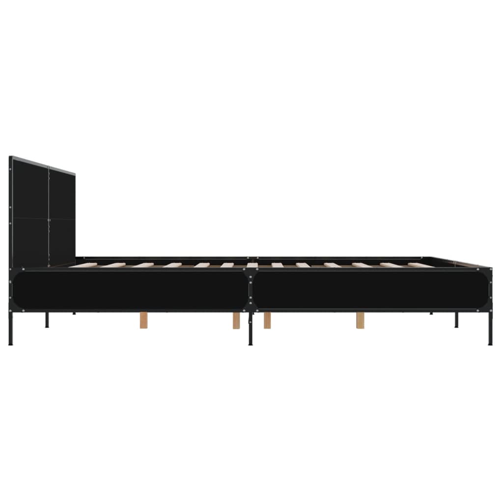 8721102613081_g_en_hd_3 vidaXL Bed Frame without Mattress Black 183x203 cm King - Image 5