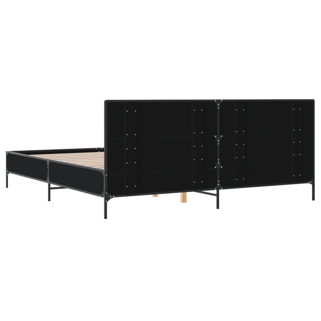 8721102613081_g_en_hd_4 vidaXL Bed Frame without Mattress Black 183x203 cm King - Image 6