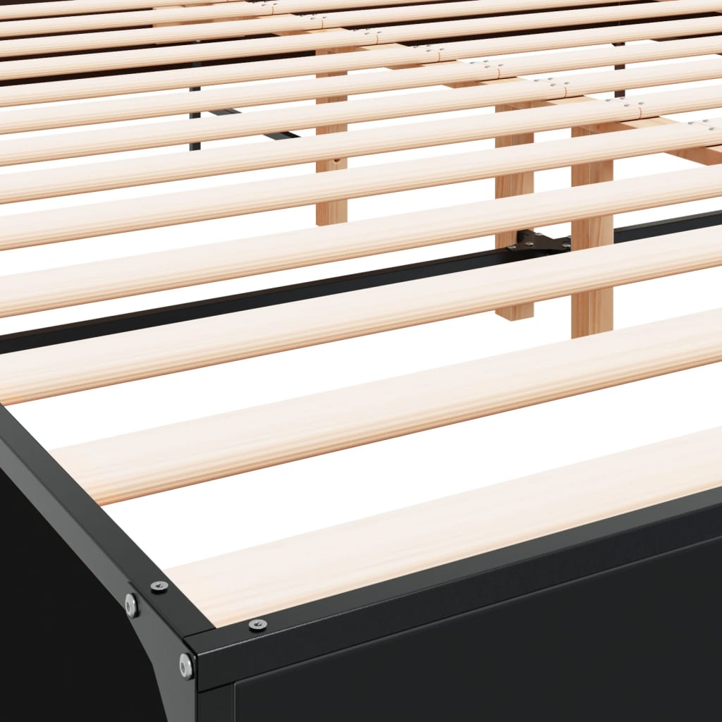 8721102613081_g_en_hd_5 vidaXL Bed Frame without Mattress Black 183x203 cm King - Image 7