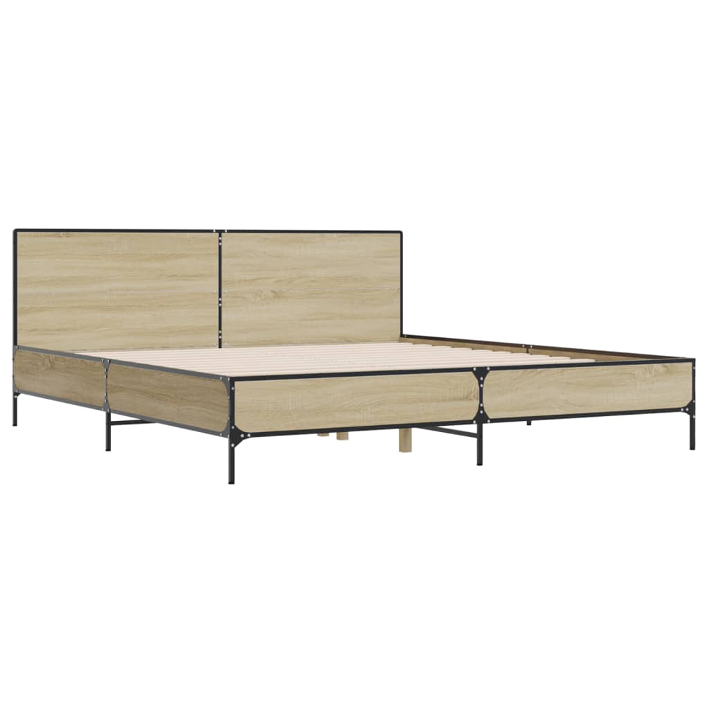 8721102613098_g_en_hd_1 vidaXL Bed Frame without Mattress Sonoma Oak 183x203 cm King - Image 3